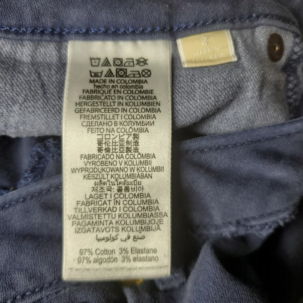 Michael Kors Studded Indigo Blue Raw Hem Women's Shorts Size 2 EUC